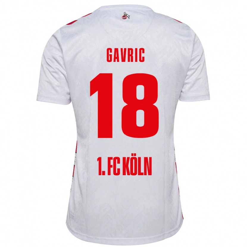 Danxen Mujer Camiseta Andrea Gavrić #18 Blanco Rojo 1ª Equipación 2024/25 La Camisa México