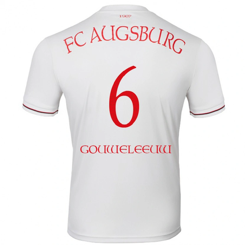 Danxen Mujer Camiseta Jeffrey Gouweleeuw #6 Blanco 1ª Equipación 2024/25 La Camisa México