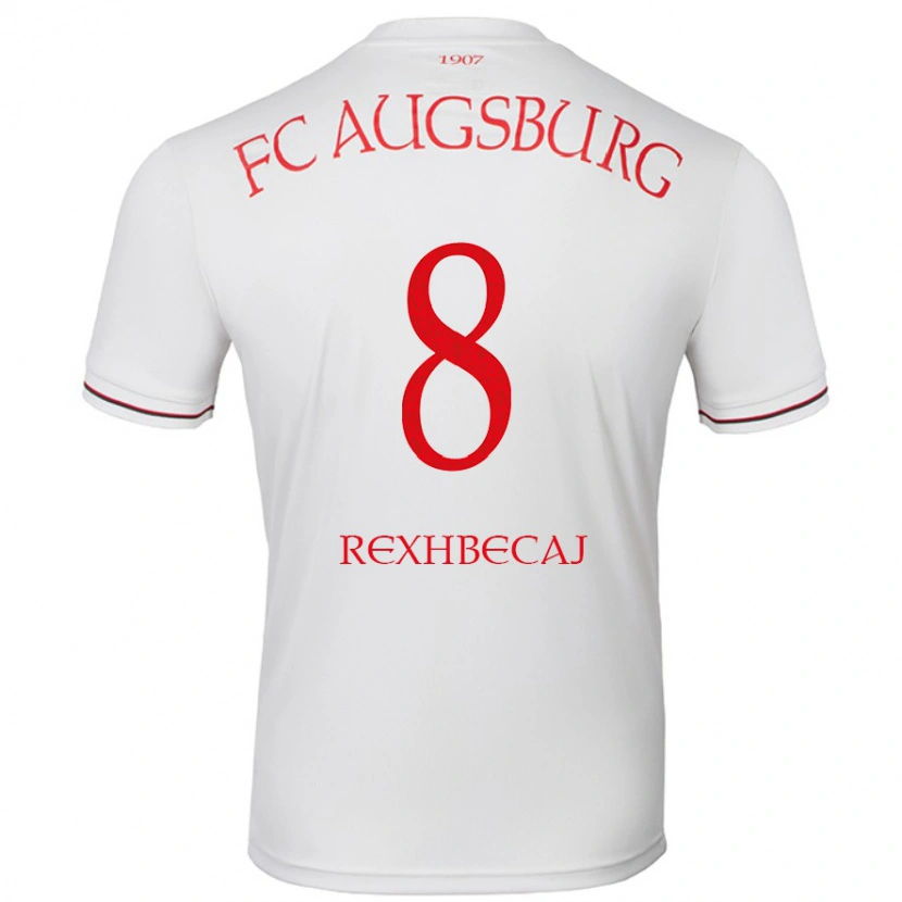 Danxen Mujer Camiseta Elvis Rexhbecaj #8 Blanco 1ª Equipación 2024/25 La Camisa México