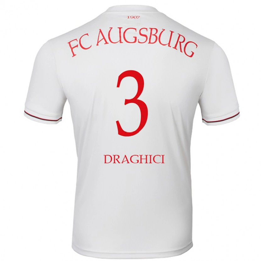 Danxen Mujer Camiseta Robert Drăghici #3 Blanco 1ª Equipación 2024/25 La Camisa México