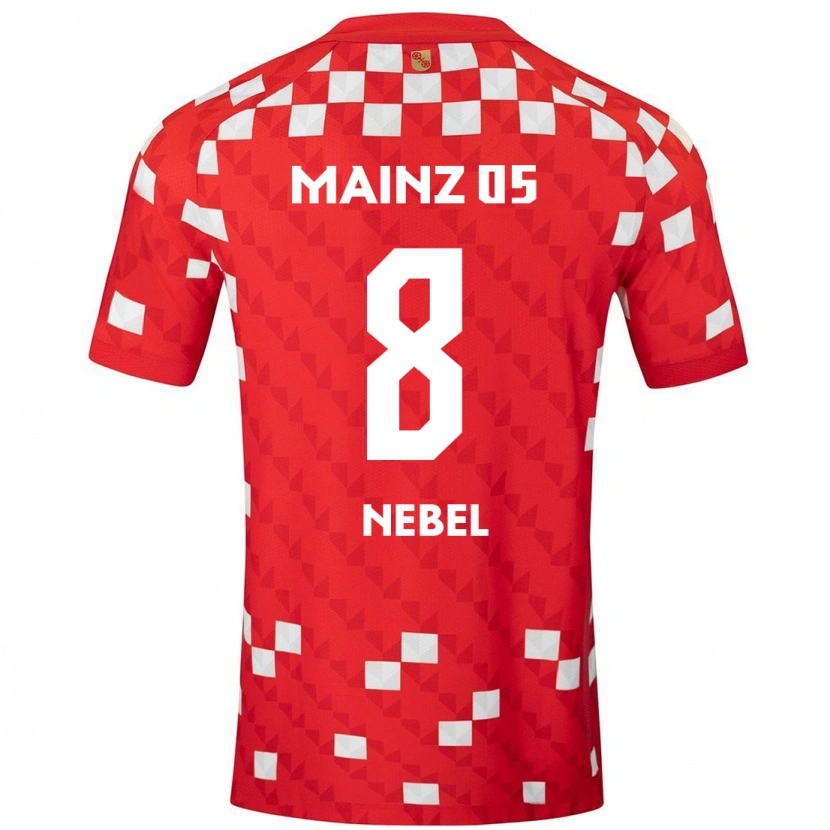 Danxen Mujer Camiseta Paul Nebel #8 Blanco Rojo 1ª Equipación 2024/25 La Camisa México