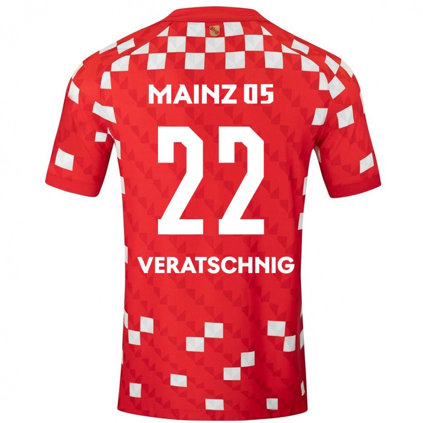 Danxen Mujer Camiseta Nikolas Veratschnig #22 Blanco Rojo 1ª Equipación 2024/25 La Camisa México