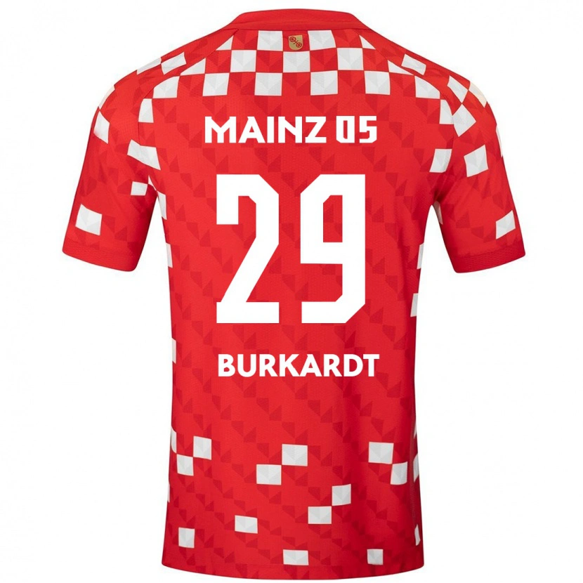 Danxen Mujer Camiseta Jonathan Burkardt #29 Blanco Rojo 1ª Equipación 2024/25 La Camisa México