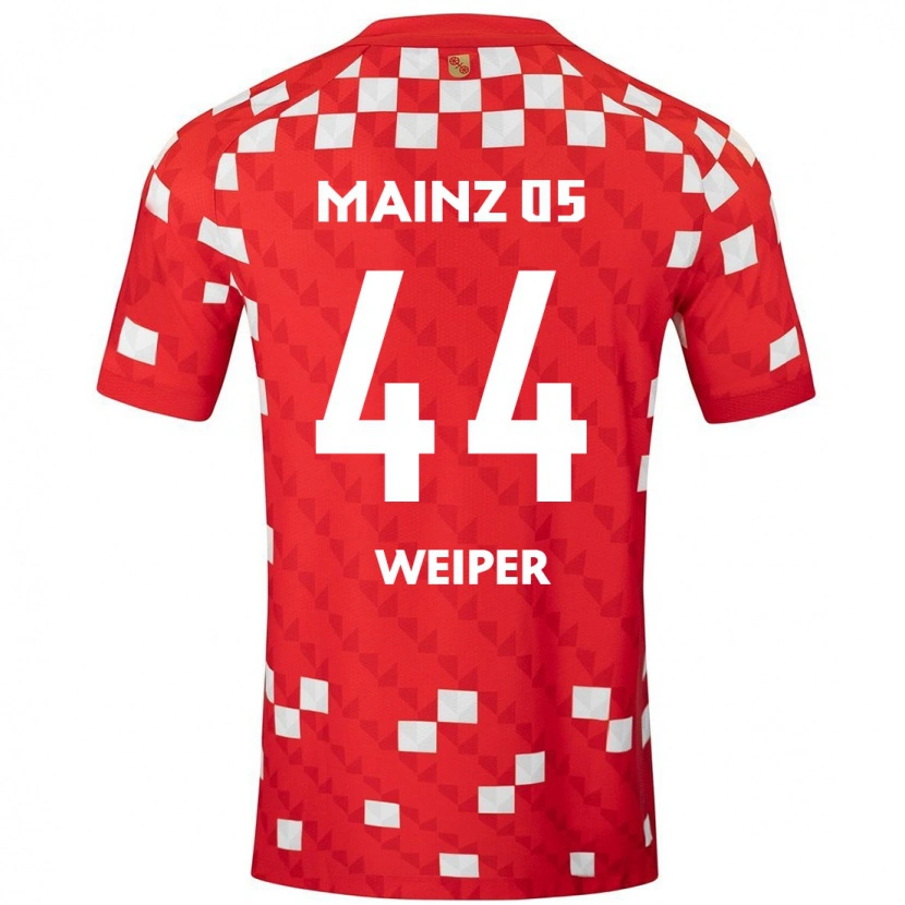 Danxen Mujer Camiseta Nelson Weiper #44 Blanco Rojo 1ª Equipación 2024/25 La Camisa México