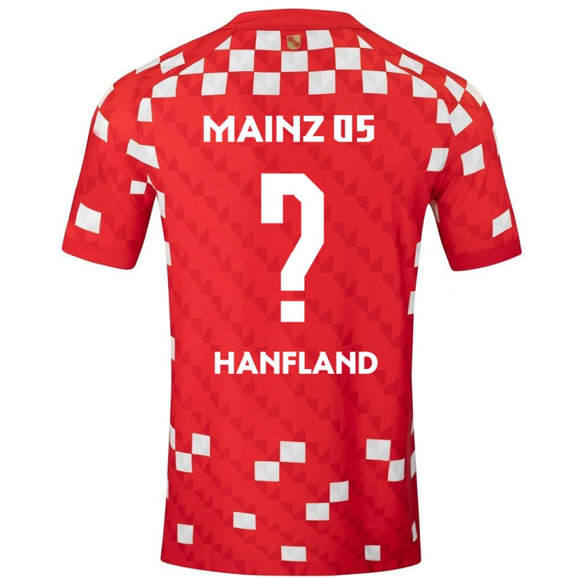 Danxen Mujer Camiseta Paul Hanfland #0 Blanco Rojo 1ª Equipación 2024/25 La Camisa México