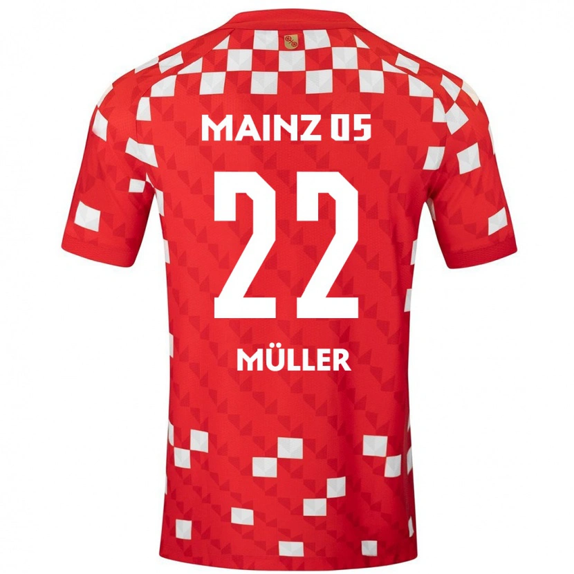 Danxen Mujer Camiseta Tim Müller #22 Blanco Rojo 1ª Equipación 2024/25 La Camisa México