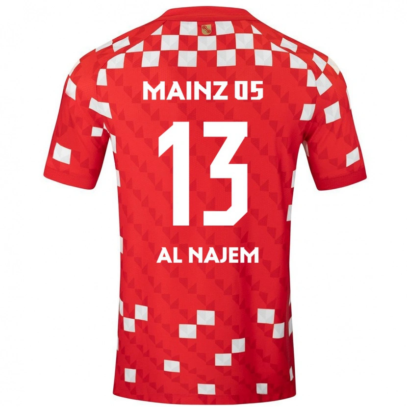 Danxen Mujer Camiseta Salma Al Najem #13 Blanco Rojo 1ª Equipación 2024/25 La Camisa México
