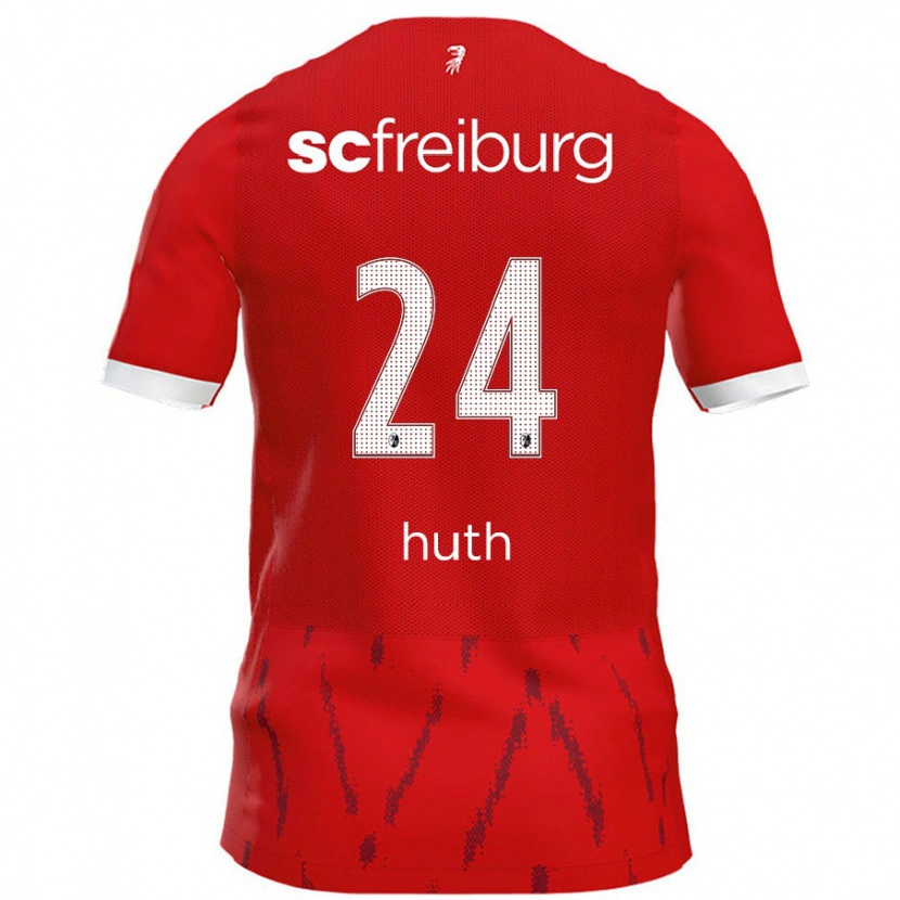 Danxen Mujer Camiseta Jannik Huth #24 Rojo 1ª Equipación 2024/25 La Camisa México