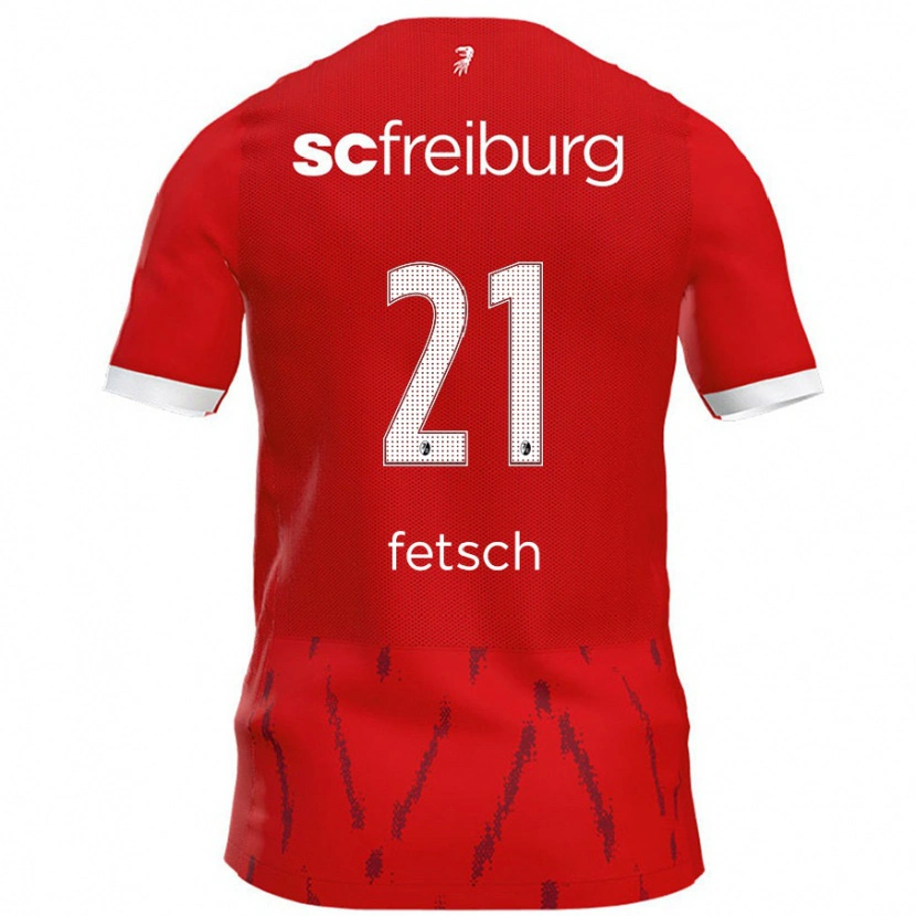 Danxen Mujer Camiseta Mathias Fetsch #21 Rojo 1ª Equipación 2024/25 La Camisa México