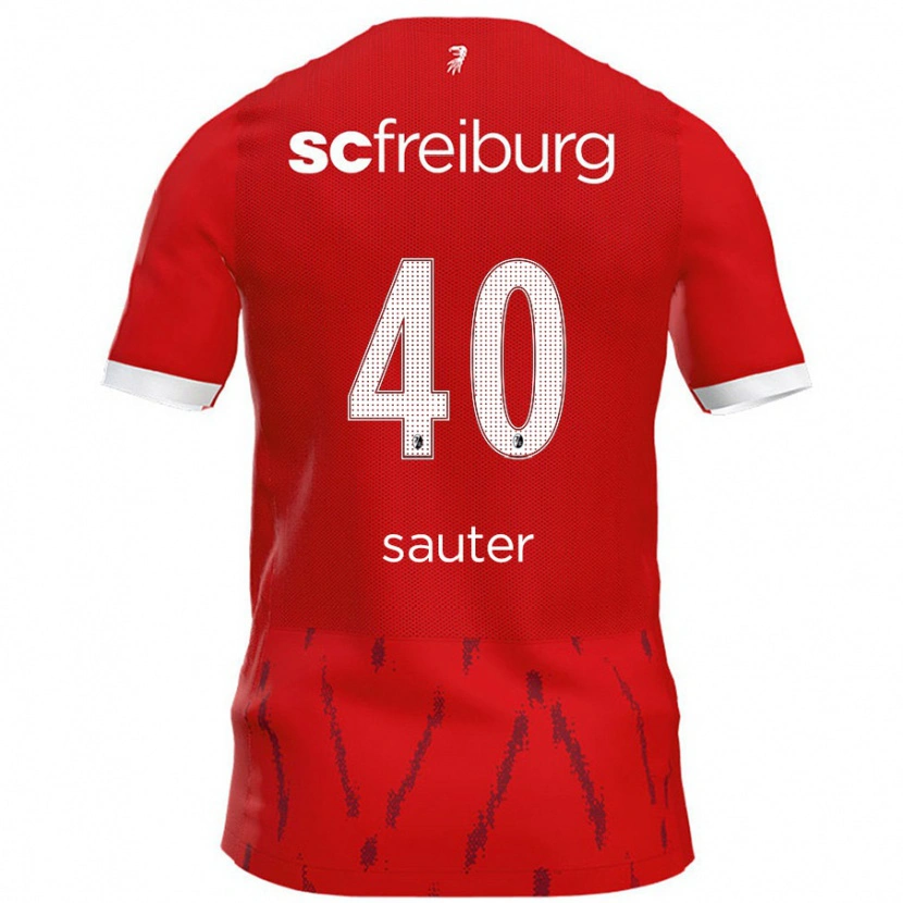 Danxen Mujer Camiseta Niklas Sauter #40 Rojo 1ª Equipación 2024/25 La Camisa México