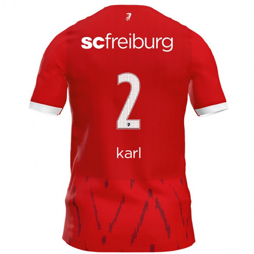 Danxen Mujer Camiseta Lisa Karl #2 Rojo 1ª Equipación 2024/25 La Camisa México