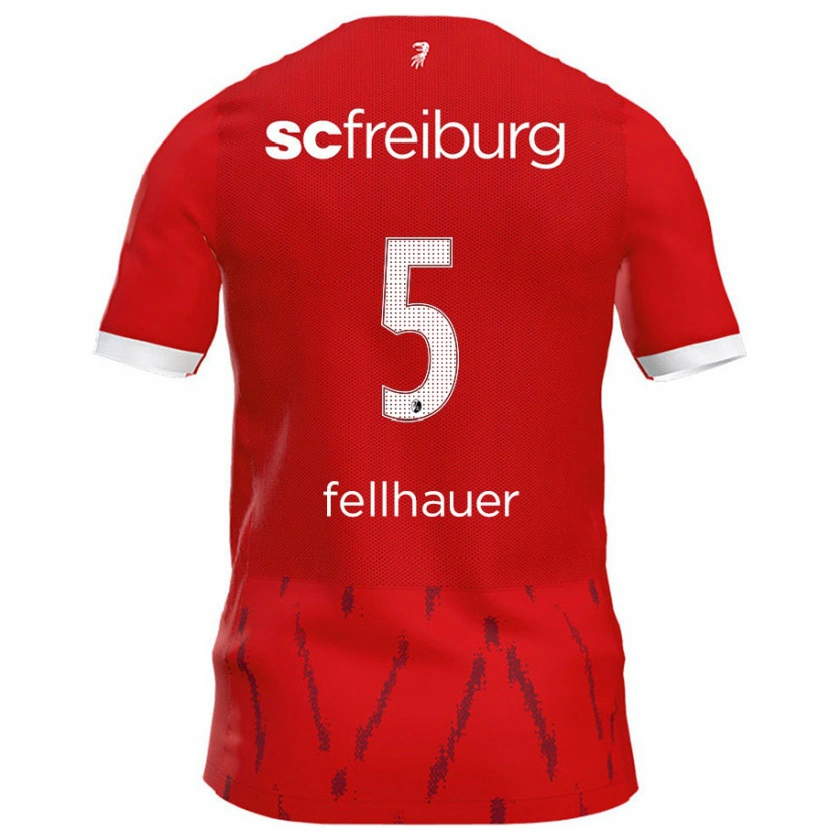 Danxen Mujer Camiseta Kim Fellhauer #5 Rojo 1ª Equipación 2024/25 La Camisa México