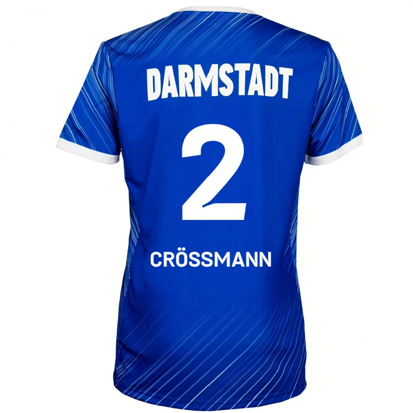 Danxen Mujer Camiseta Elias Crößmann #2 Azul Blanco 1ª Equipación 2024/25 La Camisa México