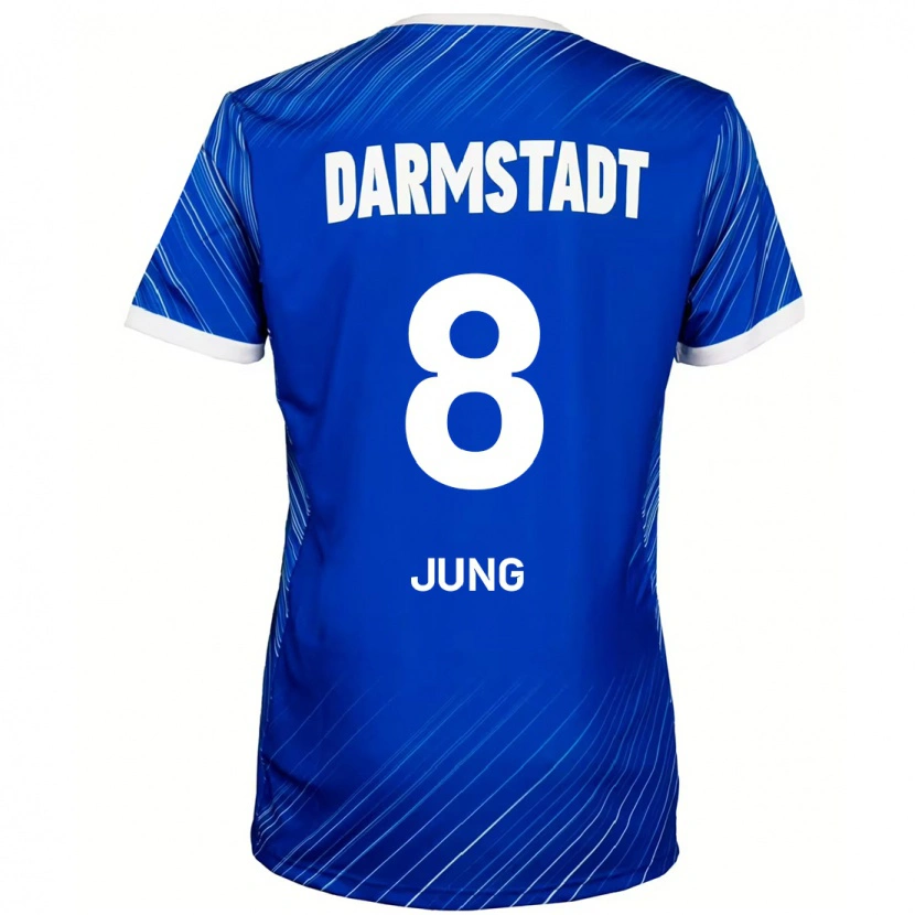 Danxen Mujer Camiseta Lennon Jung #8 Azul Blanco 1ª Equipación 2024/25 La Camisa México