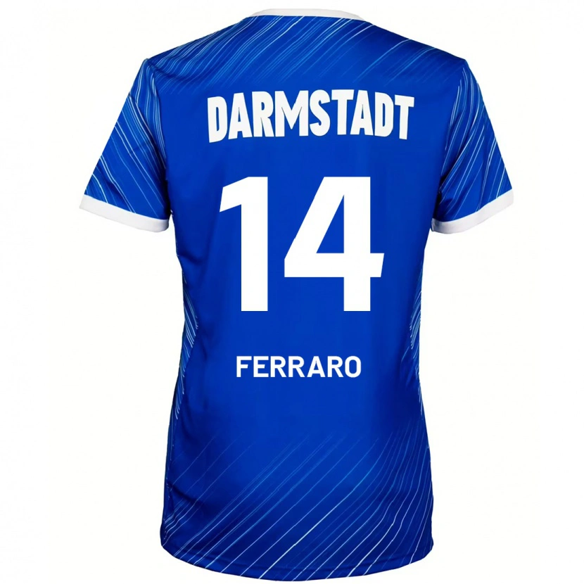 Danxen Mujer Camiseta Enzo Ferraro #14 Azul Blanco 1ª Equipación 2024/25 La Camisa México