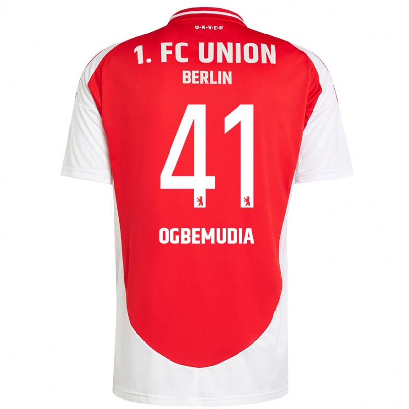 Danxen Mujer Camiseta Oluwaseun Ogbemudia #41 Rojo Blanco 1ª Equipación 2024/25 La Camisa México