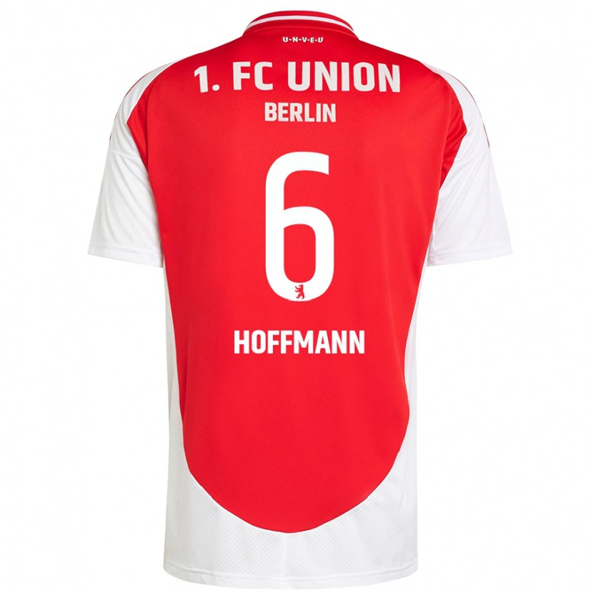 Danxen Mujer Camiseta Finn Hoffmann #6 Rojo Blanco 1ª Equipación 2024/25 La Camisa México