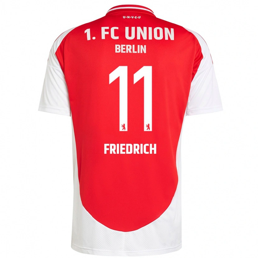 Danxen Mujer Camiseta Julien Friedrich #11 Rojo Blanco 1ª Equipación 2024/25 La Camisa México