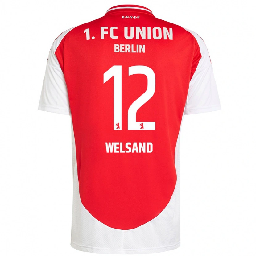 Danxen Mujer Camiseta Oskar Welsand #12 Rojo Blanco 1ª Equipación 2024/25 La Camisa México