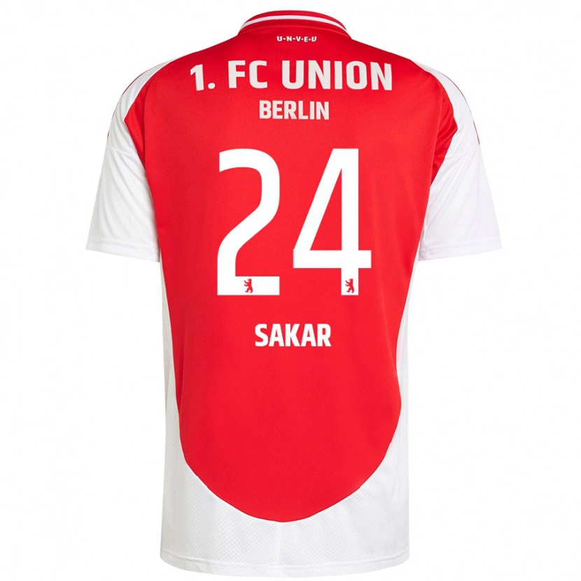 Danxen Mujer Camiseta Fatma Sakar #24 Rojo Blanco 1ª Equipación 2024/25 La Camisa México