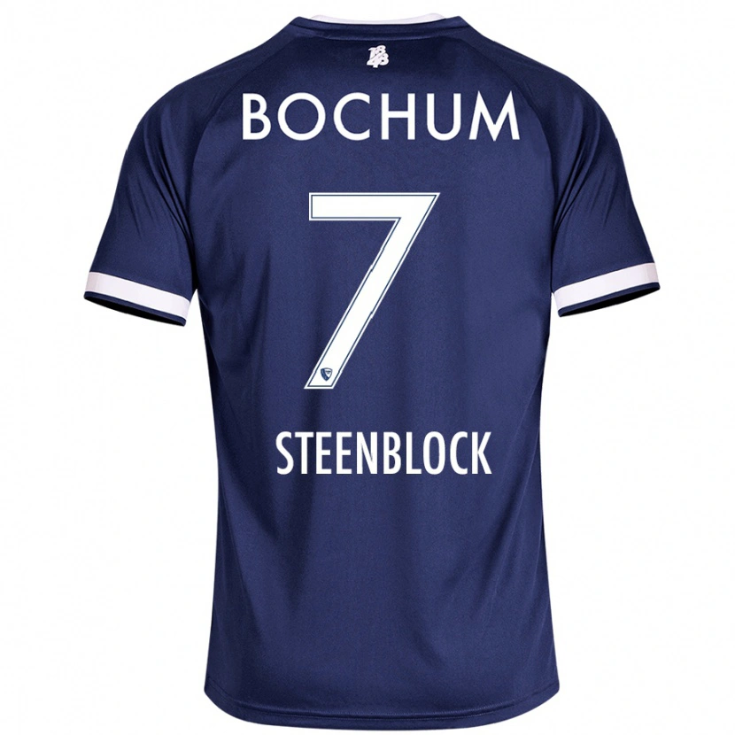 Danxen Mujer Camiseta Jannis Steenblock #7 Azul Oscuro 1ª Equipación 2024/25 La Camisa México