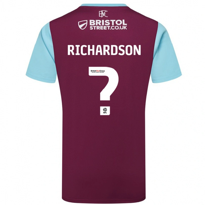 Danxen Mujer Camiseta Lewis Richardson #0 Borgoña Azul Cielo 1ª Equipación 2024/25 La Camisa México