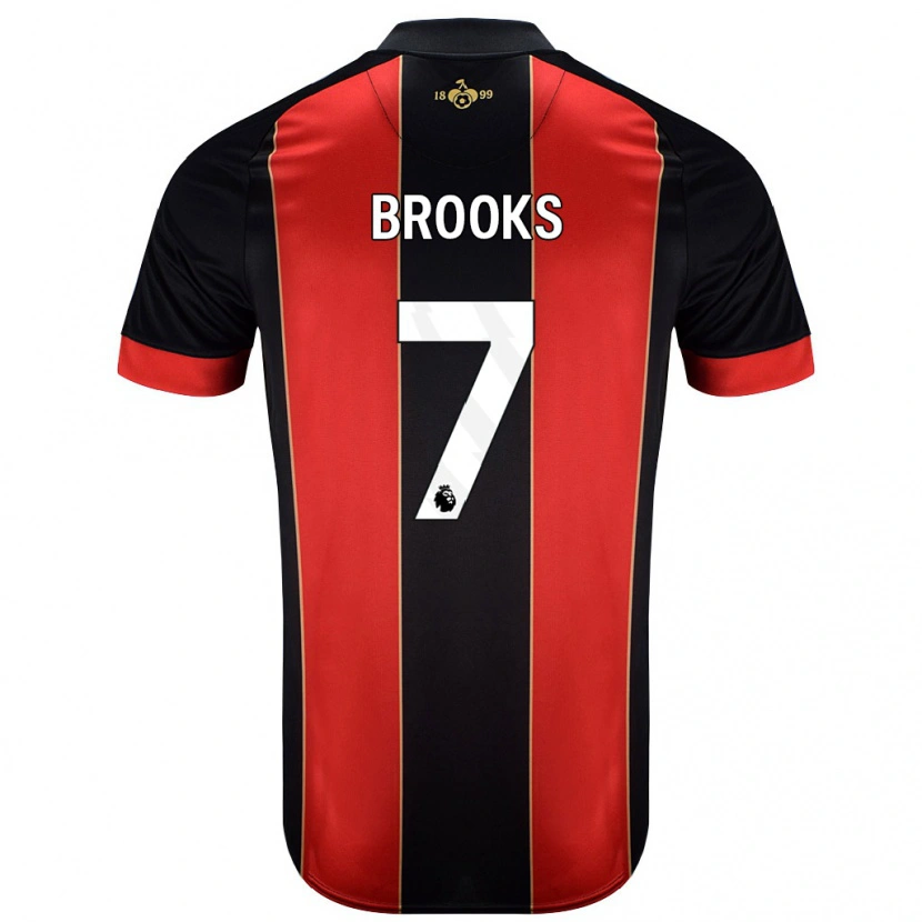 Danxen Mujer Camiseta David Brooks #7 Rojo Negro 1ª Equipación 2024/25 La Camisa México