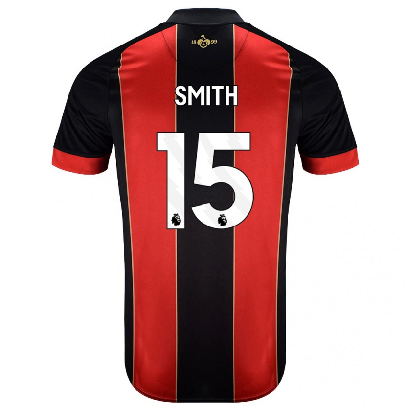 Danxen Mujer Camiseta Adam Smith #15 Rojo Negro 1ª Equipación 2024/25 La Camisa México