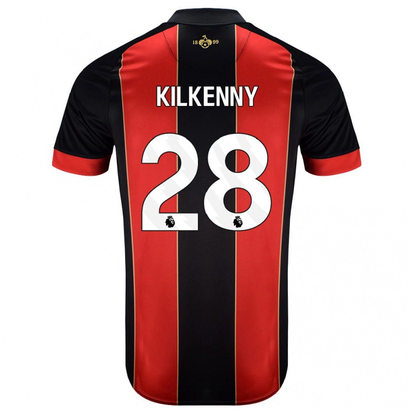 Danxen Mujer Camiseta Gavin Kilkenny #28 Rojo Negro 1ª Equipación 2024/25 La Camisa México