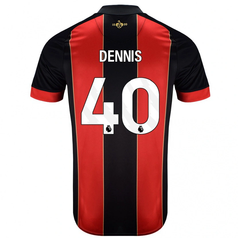 Danxen Mujer Camiseta Will Dennis #40 Rojo Negro 1ª Equipación 2024/25 La Camisa México