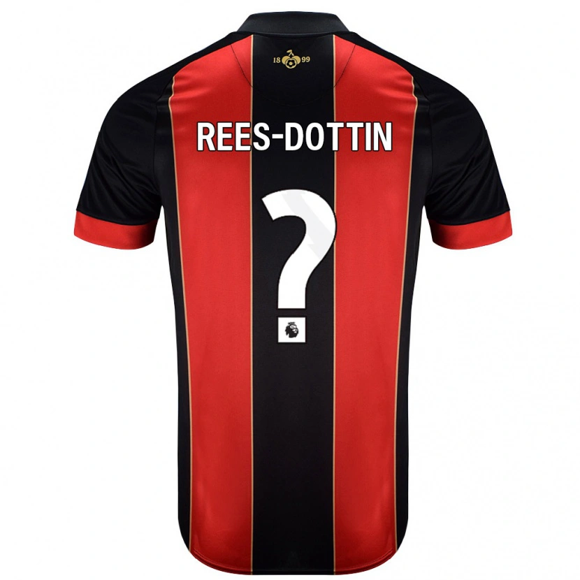 Danxen Mujer Camiseta Remy Rees-Dottin #0 Rojo Negro 1ª Equipación 2024/25 La Camisa México