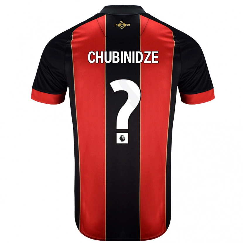 Danxen Mujer Camiseta George Chubinidze #0 Rojo Negro 1ª Equipación 2024/25 La Camisa México