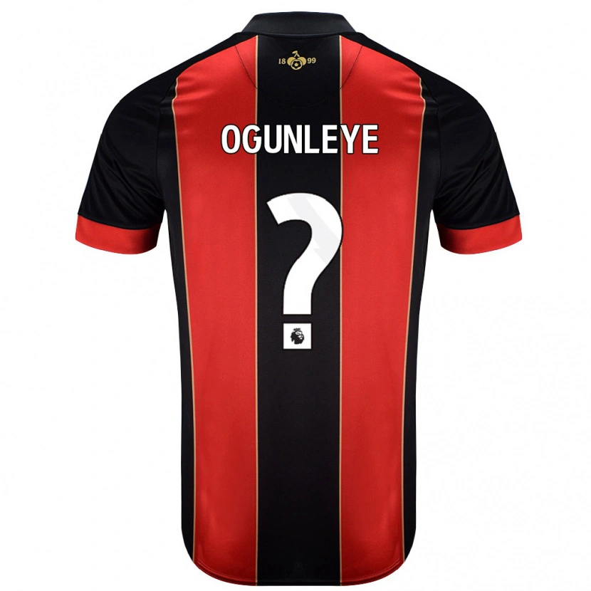 Danxen Mujer Camiseta Malachi Ogunleye #0 Rojo Negro 1ª Equipación 2024/25 La Camisa México