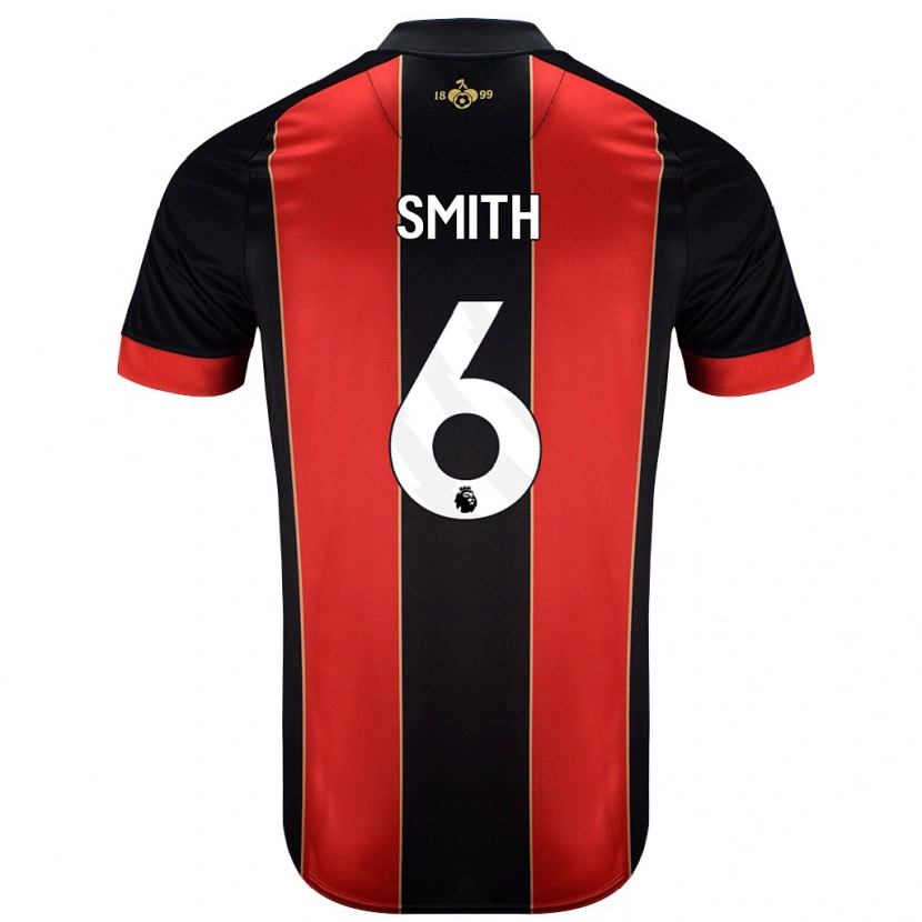 Danxen Mujer Camiseta Maisy Smith #6 Rojo Negro 1ª Equipación 2024/25 La Camisa México
