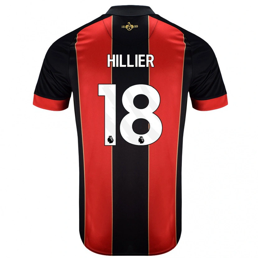 Danxen Mujer Camiseta Gemma Hillier #18 Rojo Negro 1ª Equipación 2024/25 La Camisa México