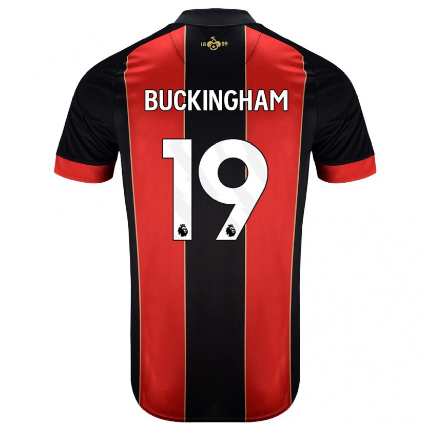 Danxen Mujer Camiseta Alisha Buckingham #19 Rojo Negro 1ª Equipación 2024/25 La Camisa México