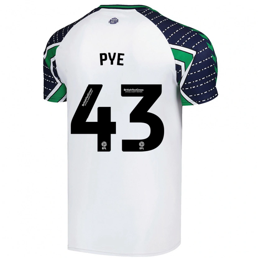 Danxen Mujer Camiseta Connor Pye #43 Blanco 2ª Equipación 2024/25 La Camisa México