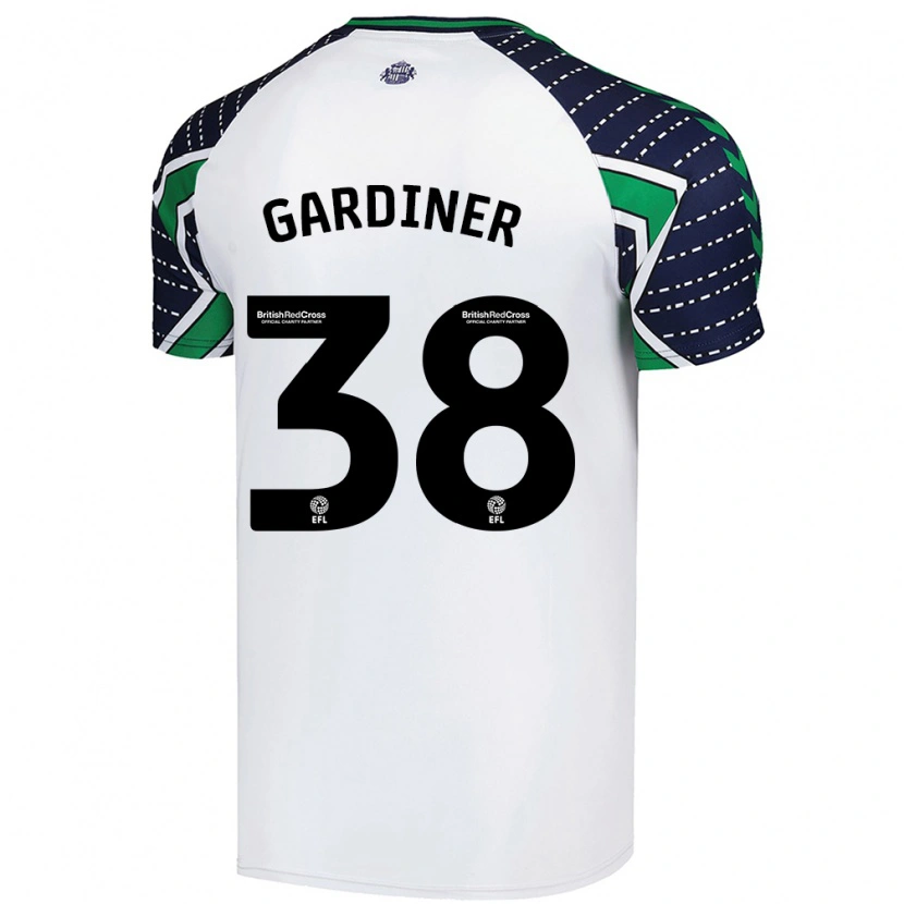 Danxen Mujer Camiseta Harry Gardiner #38 Blanco 2ª Equipación 2024/25 La Camisa México