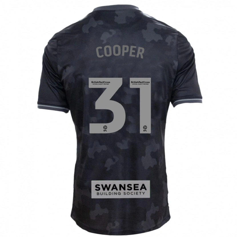 Danxen Mujer Camiseta Oliver Cooper #31 Negro 2ª Equipación 2024/25 La Camisa México