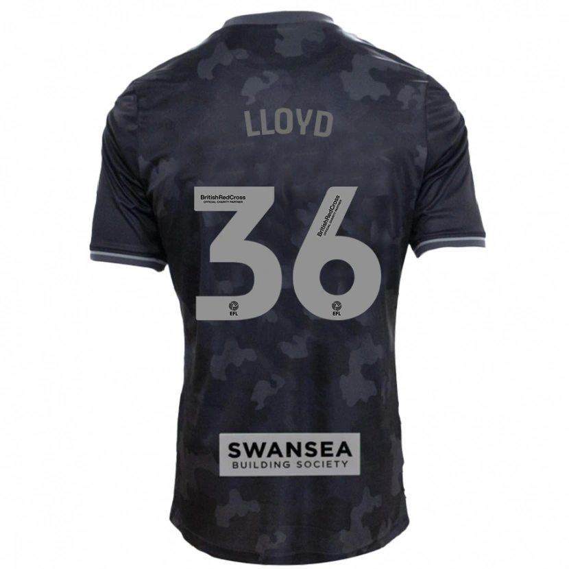 Danxen Mujer Camiseta Ben Lloyd #36 Negro 2ª Equipación 2024/25 La Camisa México