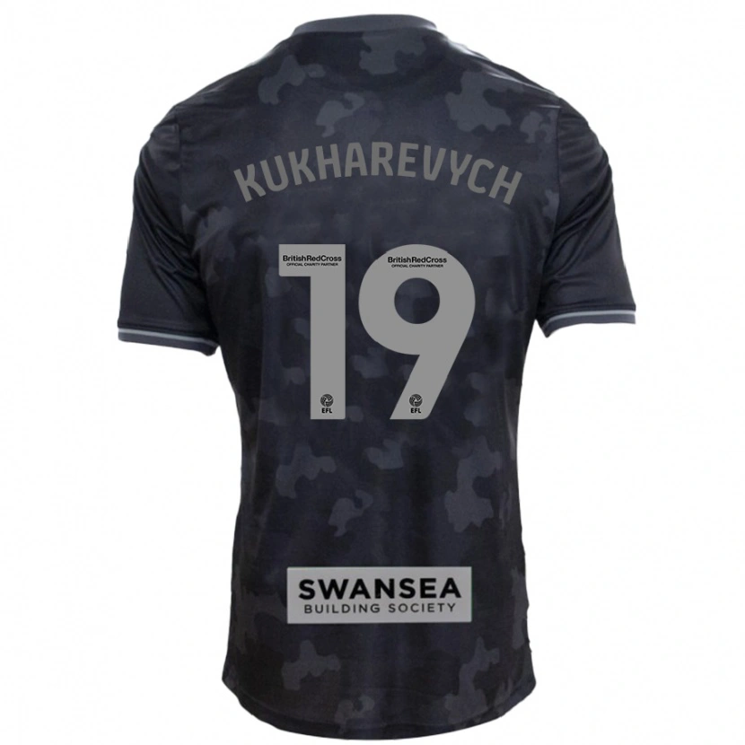 Danxen Mujer Camiseta Mykola Kukharevych #19 Negro 2ª Equipación 2024/25 La Camisa México