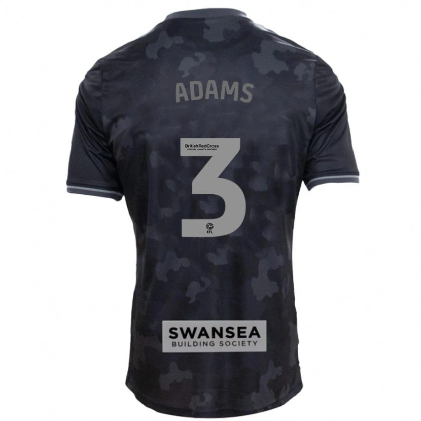 Danxen Mujer Camiseta Sarah Adams #3 Negro 2ª Equipación 2024/25 La Camisa México