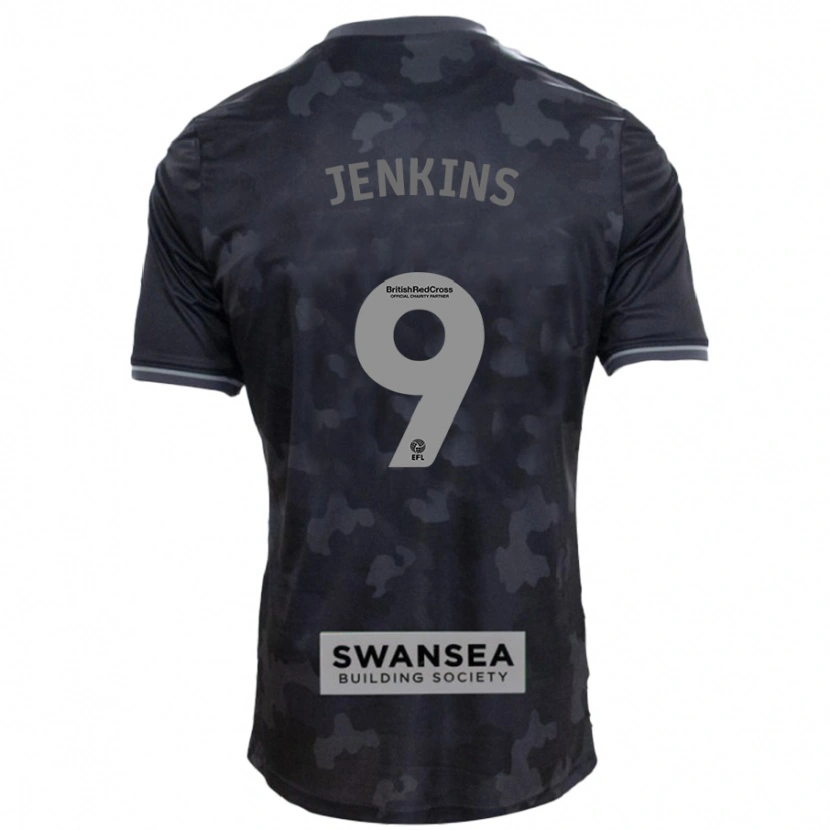 Danxen Mujer Camiseta Nieve Jenkins #9 Negro 2ª Equipación 2024/25 La Camisa México