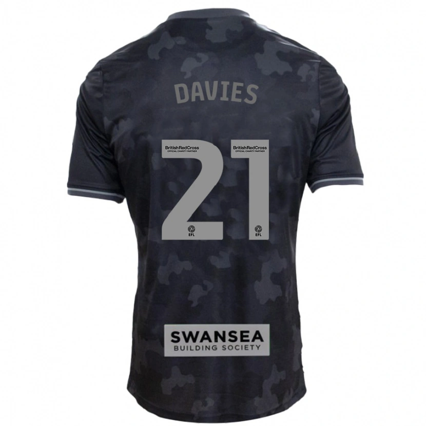 Danxen Mujer Camiseta Laura Davies #21 Negro 2ª Equipación 2024/25 La Camisa México