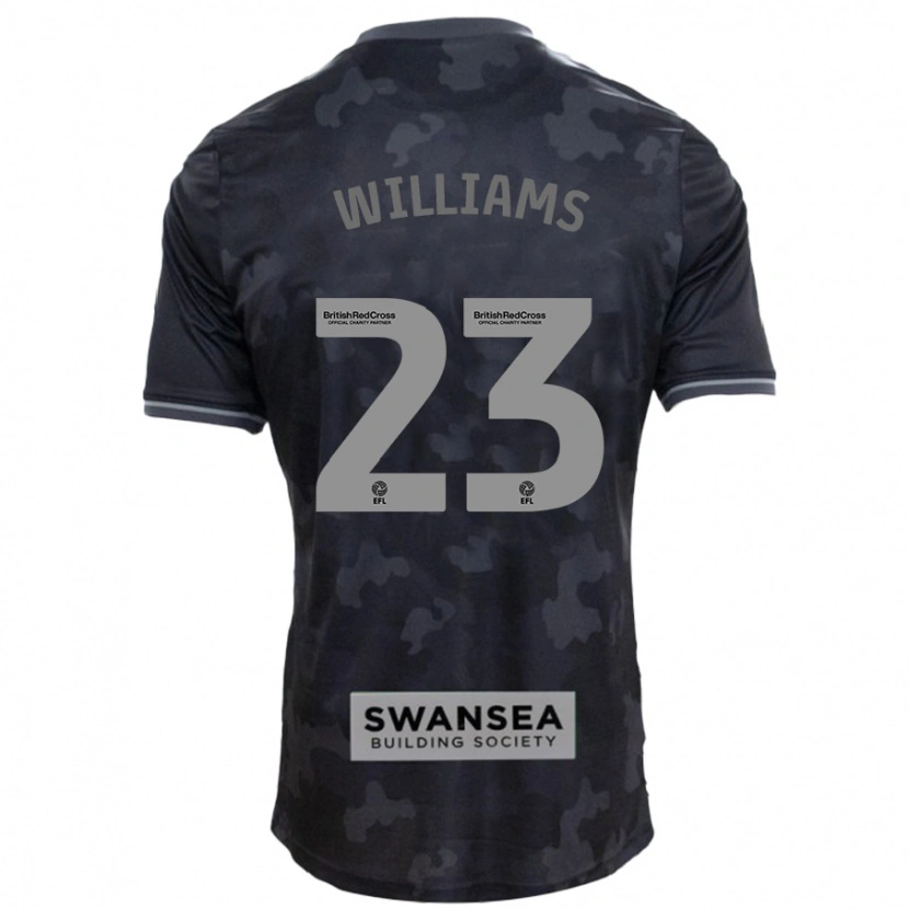 Danxen Mujer Camiseta Jessica Williams #23 Negro 2ª Equipación 2024/25 La Camisa México