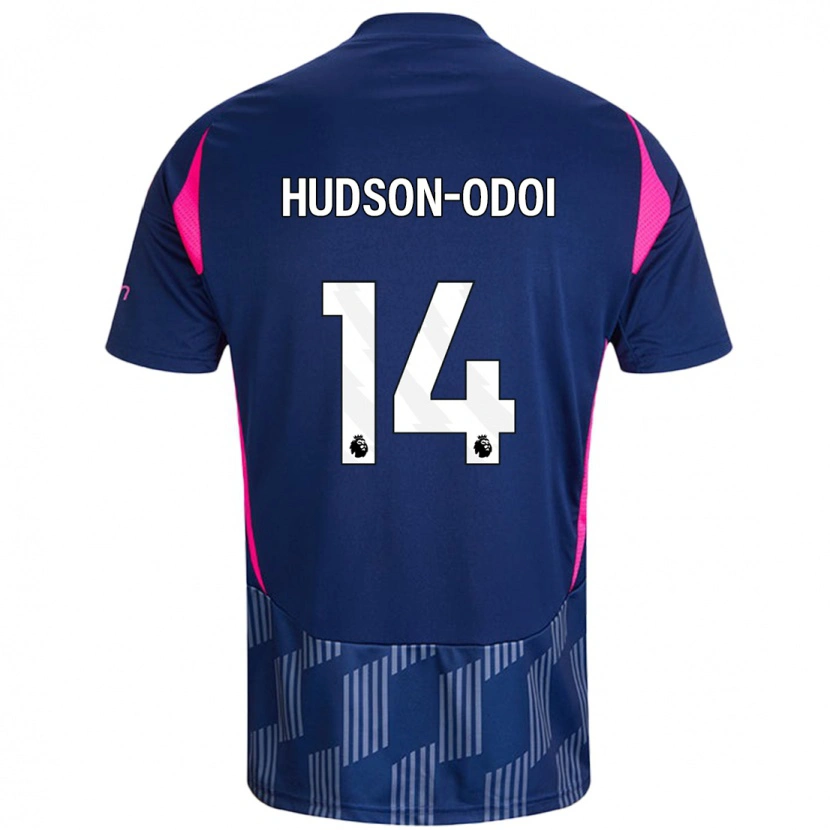Danxen Mujer Camiseta Callum Hudson-Odoi #14 Azul Real Rosa 2ª Equipación 2024/25 La Camisa México