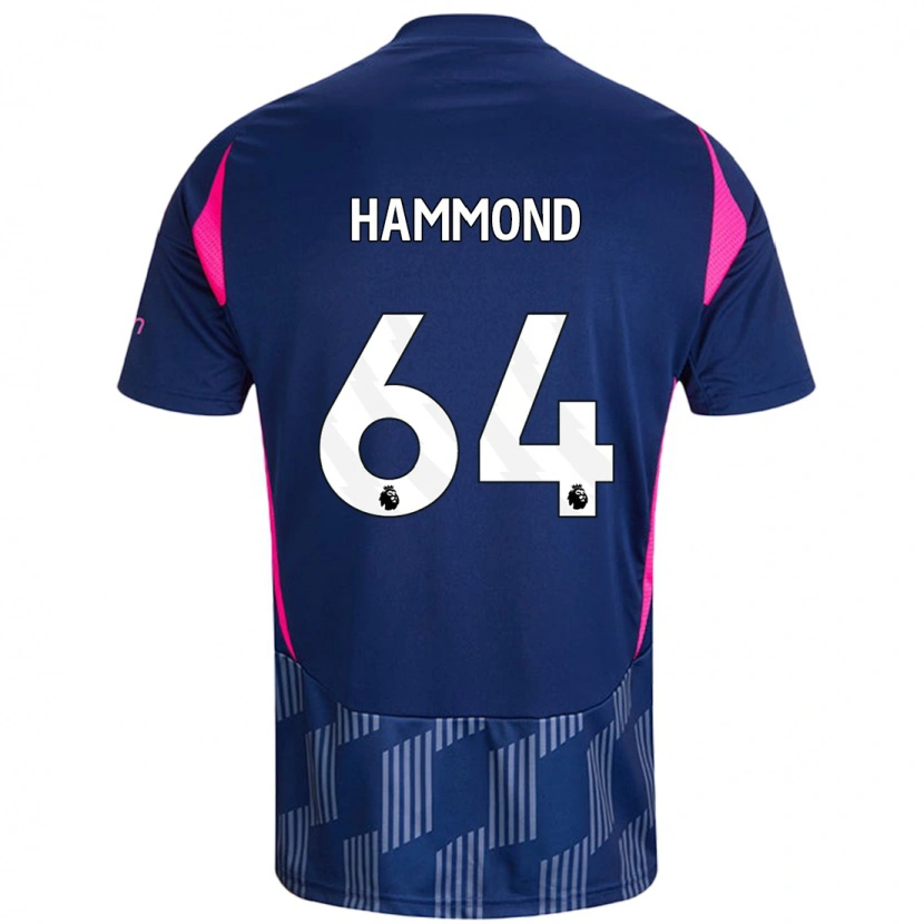 Danxen Mujer Camiseta Ben Hammond #64 Azul Real Rosa 2ª Equipación 2024/25 La Camisa México