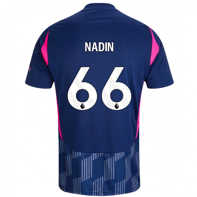 Danxen Mujer Camiseta Jack Nadin #66 Azul Real Rosa 2ª Equipación 2024/25 La Camisa México