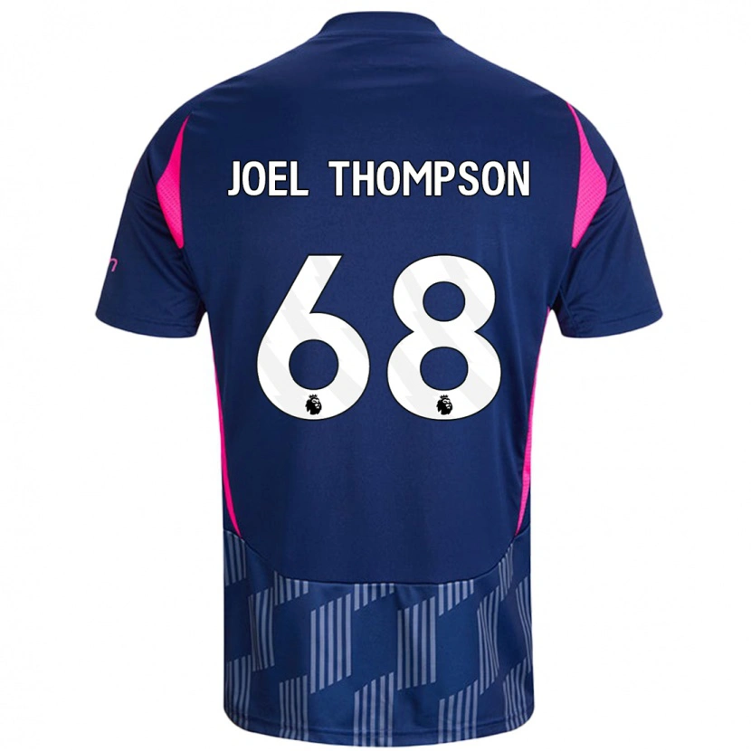 Danxen Mujer Camiseta Joel Thompson #68 Azul Real Rosa 2ª Equipación 2024/25 La Camisa México