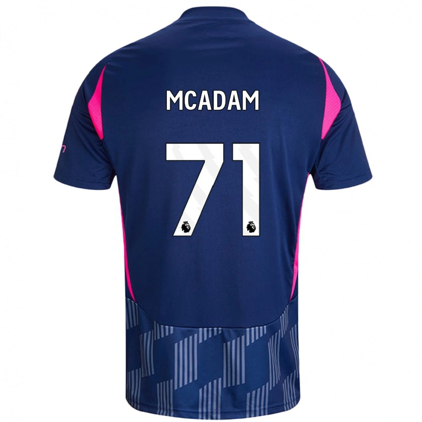 Danxen Mujer Camiseta Kyle Mcadam #71 Azul Real Rosa 2ª Equipación 2024/25 La Camisa México